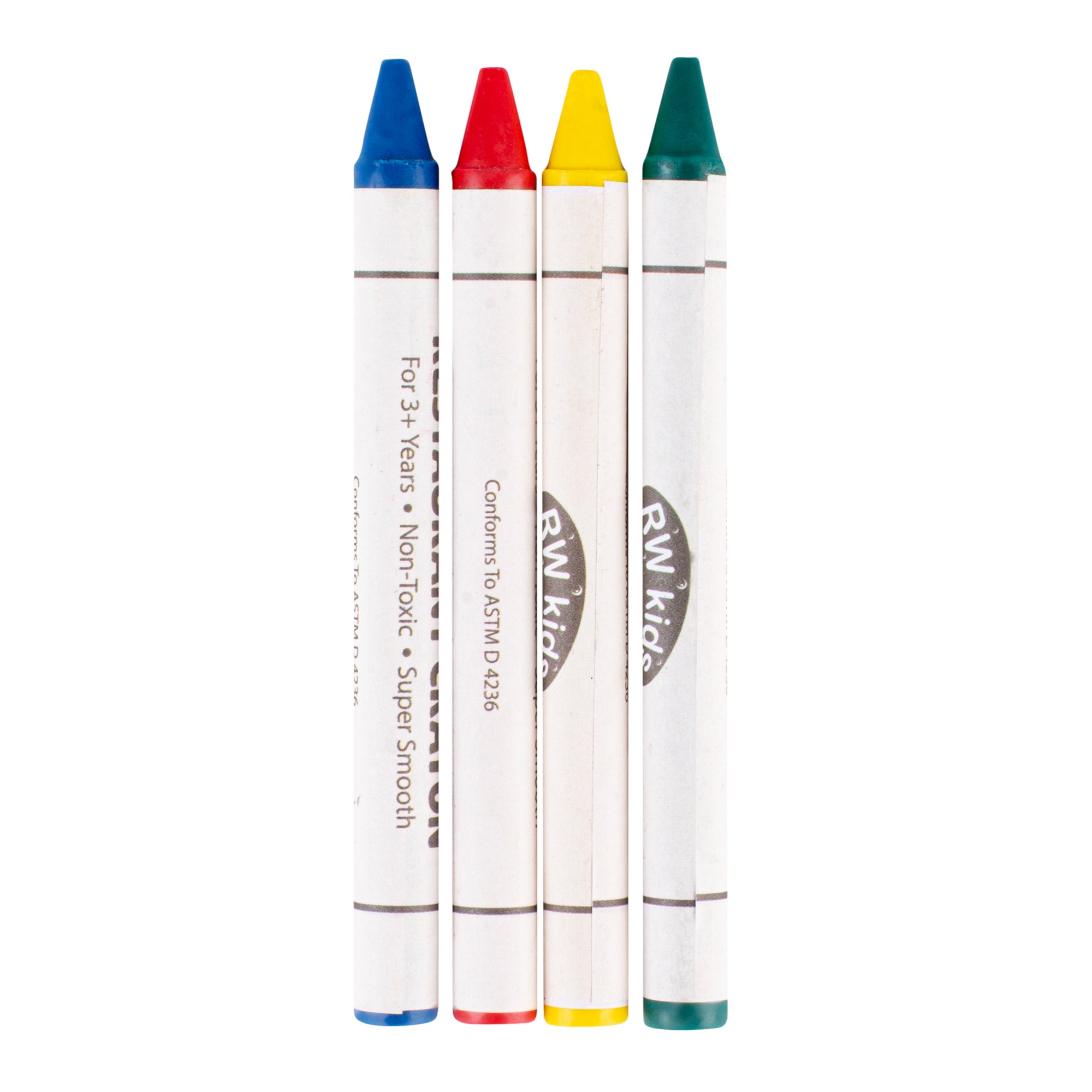 RW Kids Assorted Restaurant Crayons - 4 Pack, in Print Box - 1000 count box