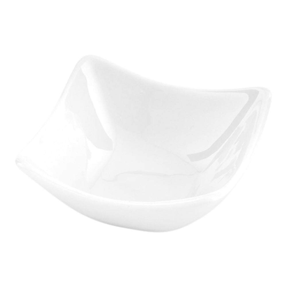 2 oz Square White Porcelain Mini Cocktail Bowl - 3" x 3" x 1 1/4" - 10 count box