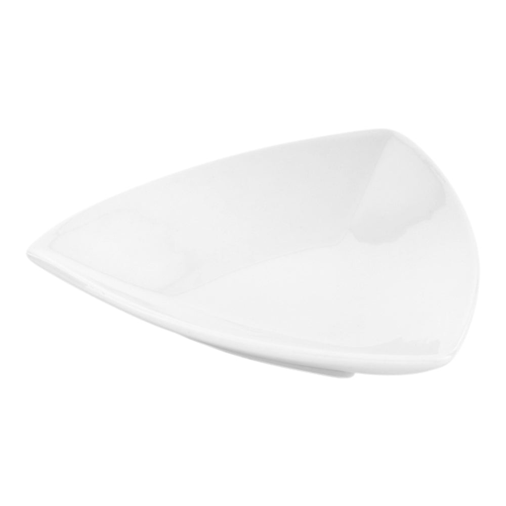 Triangle White Porcelain Mini Triangolo Dish - 4" x 4" x 1" - 10 count box