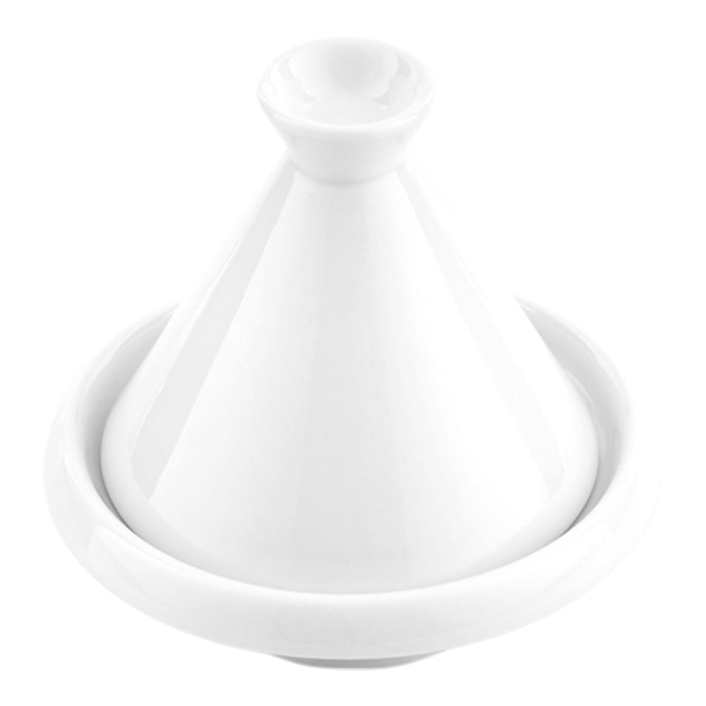 Round White Porcelain Mini Tajine - 3 1/2" x 3 1/2" x 3 1/2" - 10 count box