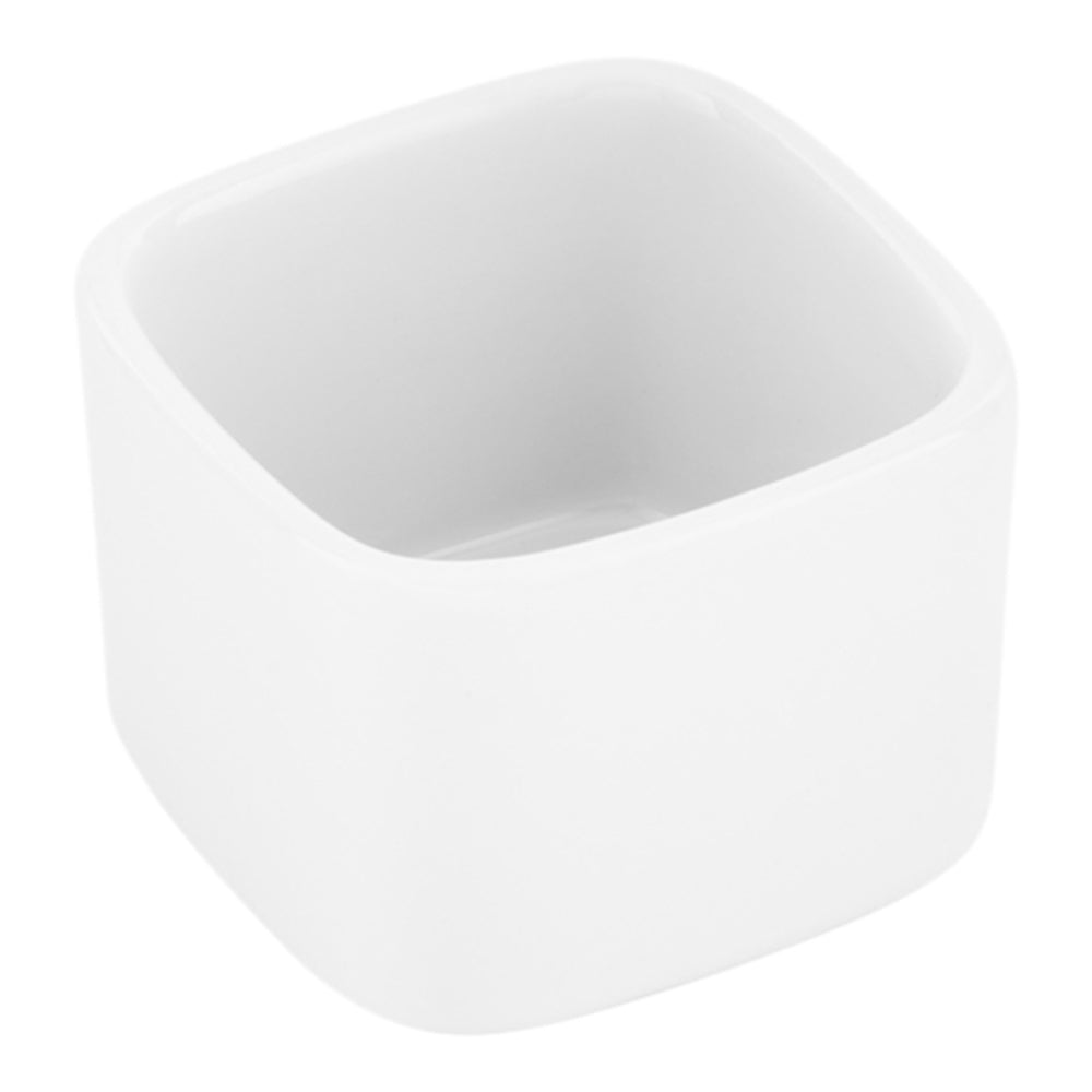 5 oz Square White Porcelain Medium Quadratto Cup - 2 1/4" x 2 1/4" x 2" - 10 count box