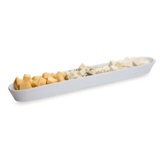 Siluro 10 oz White Porcelain Olive Plate - 12