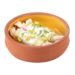 Terra Tek 9 oz Terracotta Cazuela Bowl - Yellow Glazed Interior, Oven-Safe, Microwave-Safe - 4 3/4'' x 4 3/4'' x 1 1/2'' - 2 count box