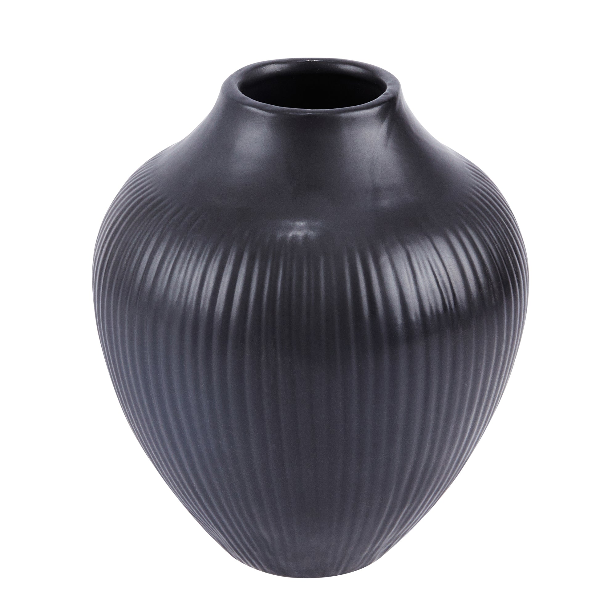 Table Art Black Ceramic Balloon Vase - 7'' x 7'' x 8'' - 1 count box