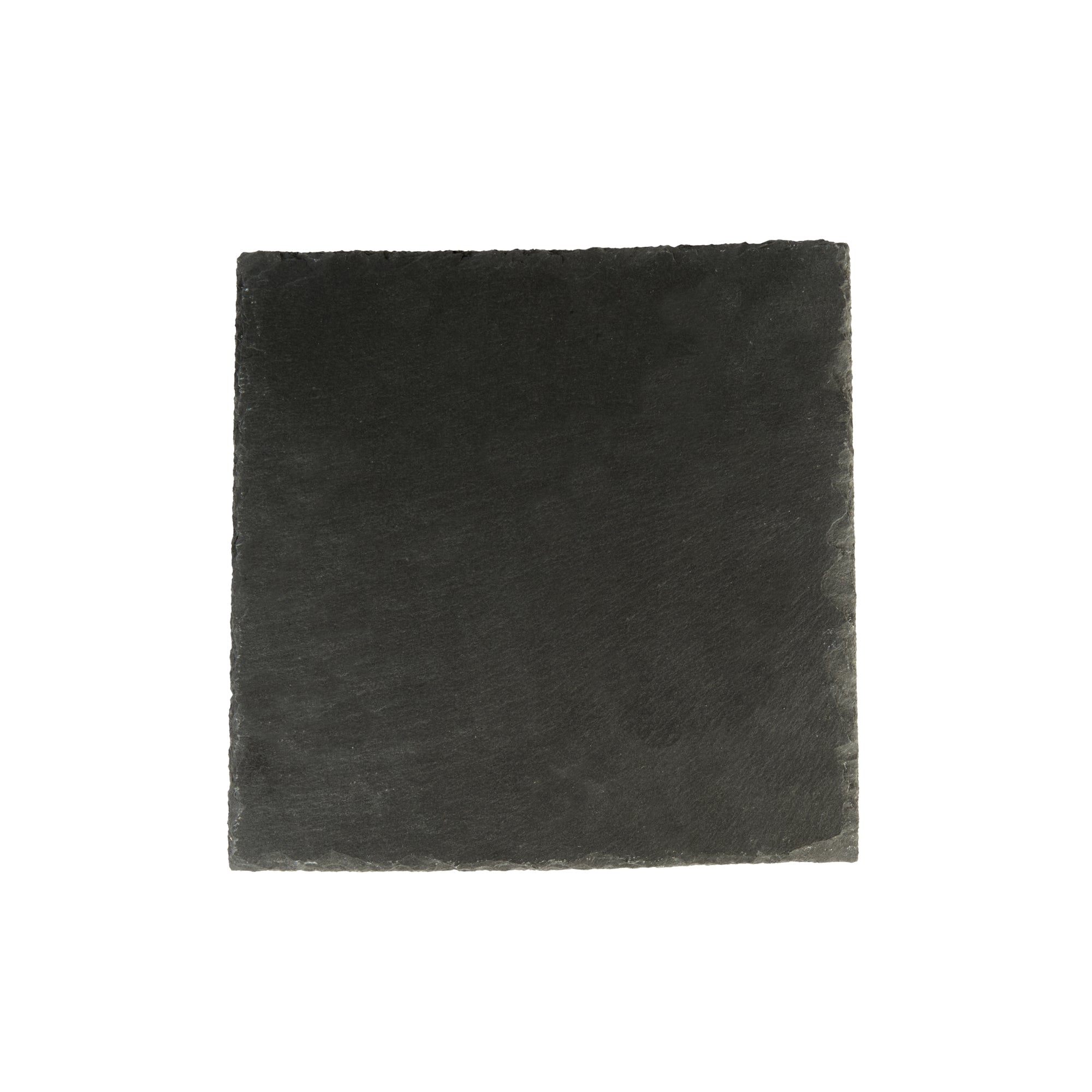 Stone Tek Square Black Slate Serving Plate - 8" x 8" - 10 count box