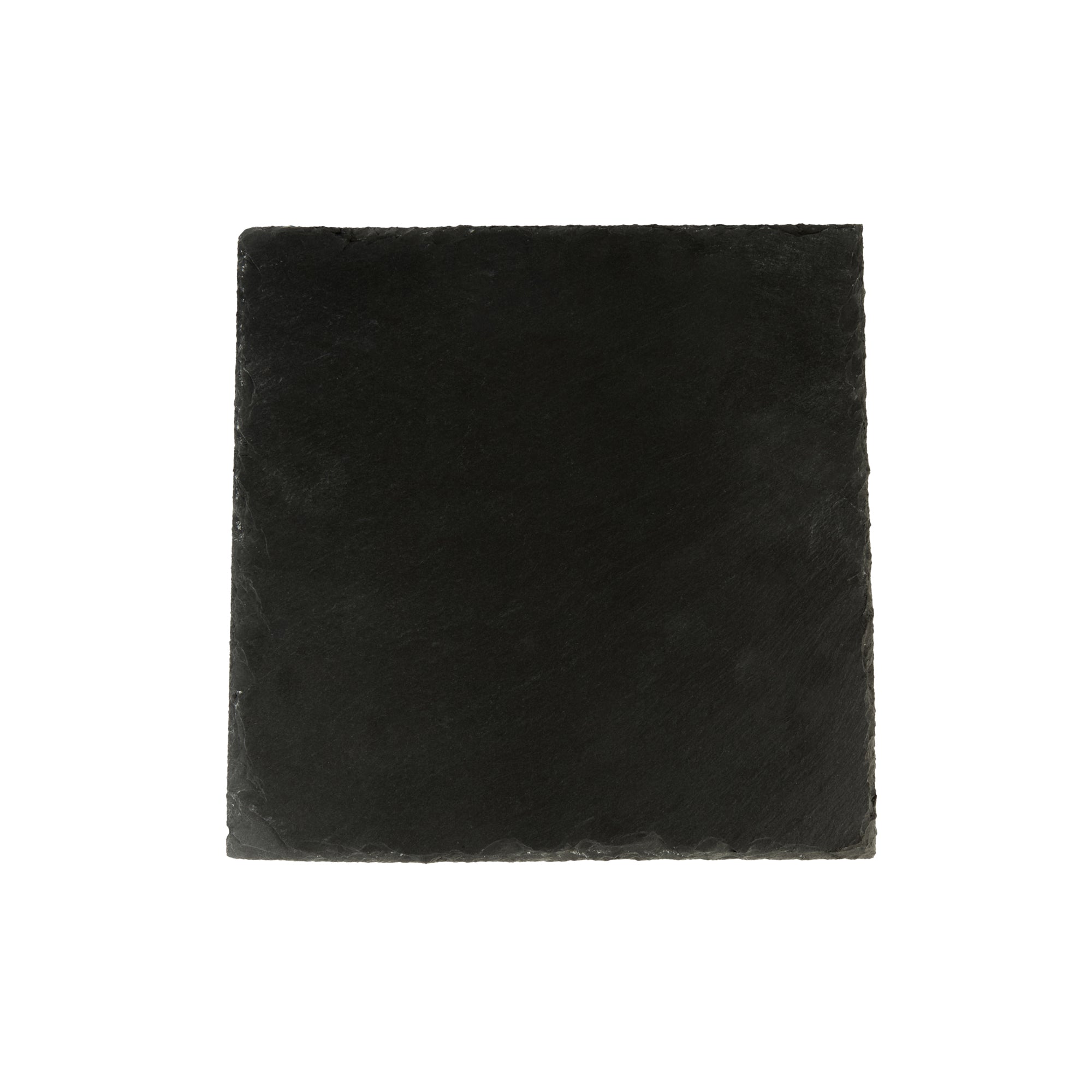 Stone Tek Square Black Slate Serving Plate - 10" x 10" - 4 count box