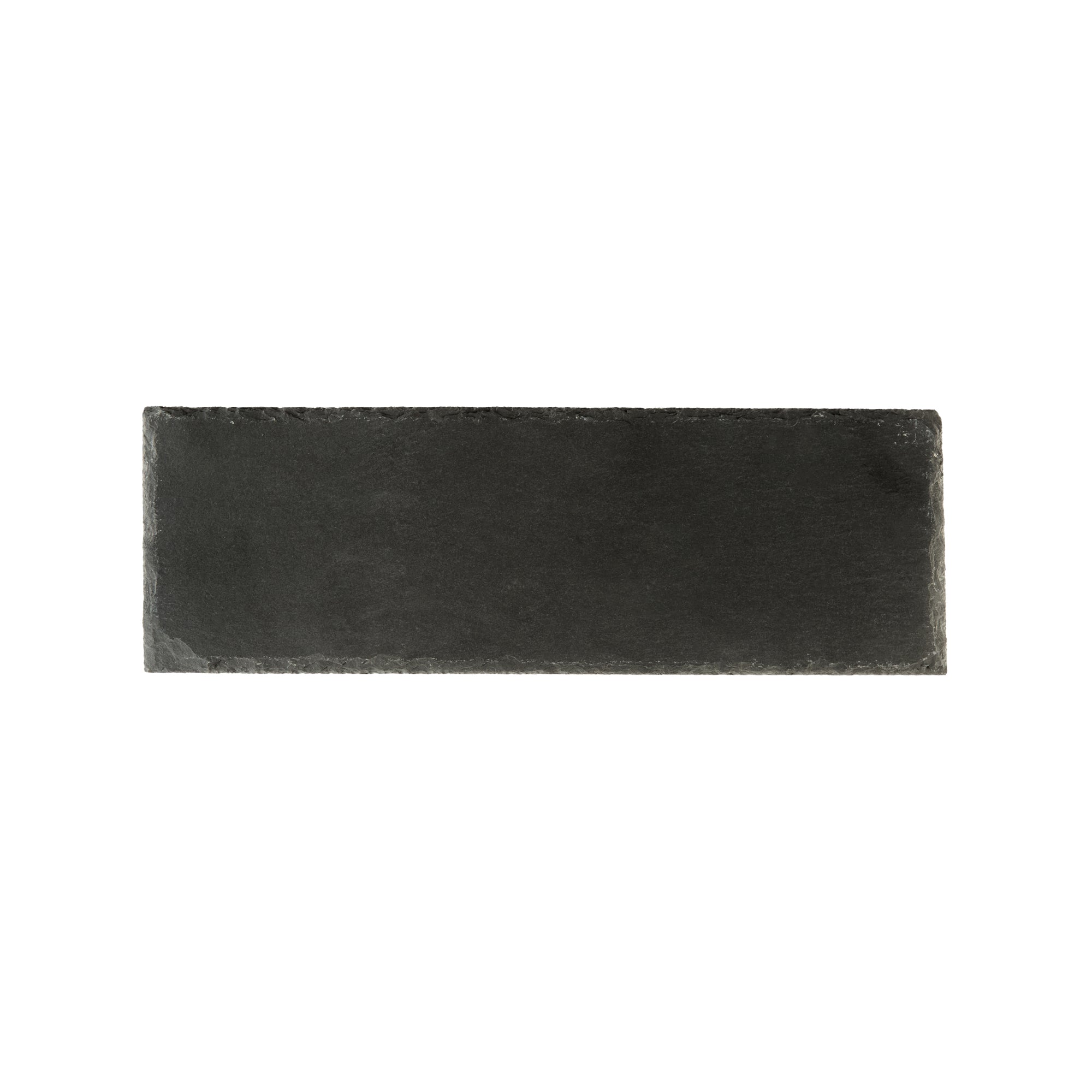 Stone Tek Rectangle Black Slate Serving Tray - 11 3/4" x 4" - 4 count box