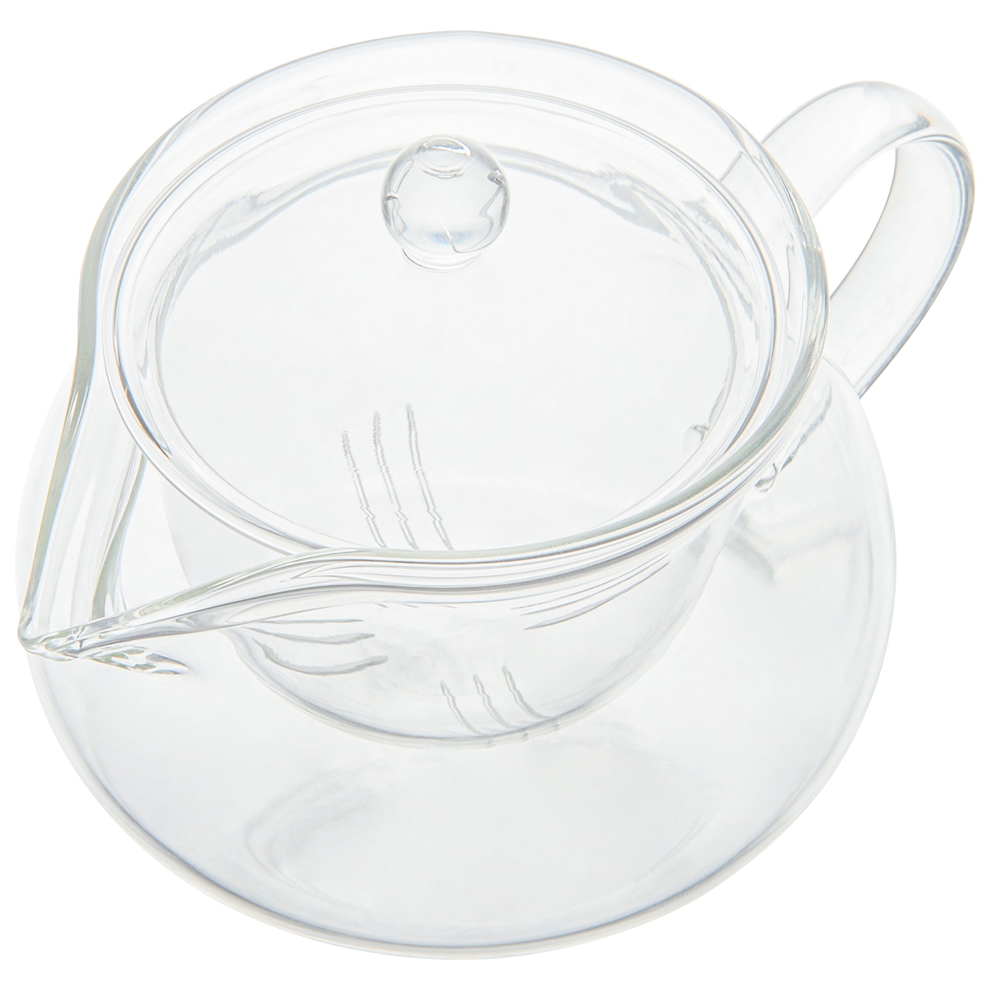 Forma 17 oz Round Glass Teapot - Double Wall - 5 1/4" x 5 1/4" x 5" - 1 count box