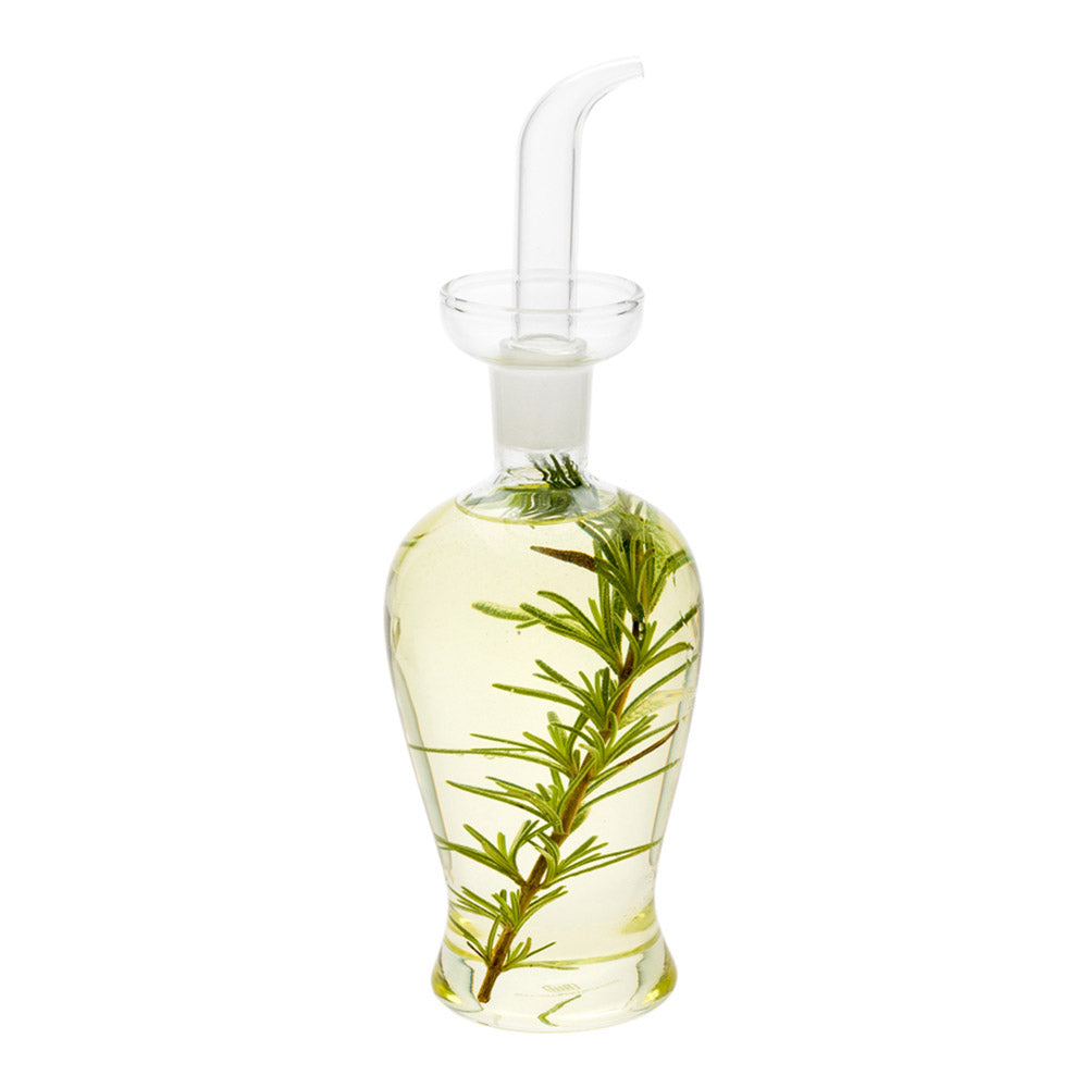 Forma 9 oz Round Oil Dispenser Bottle - Blown Glass - 2 3/4" x 2 3/4" x 6 1/4" - 1 count box