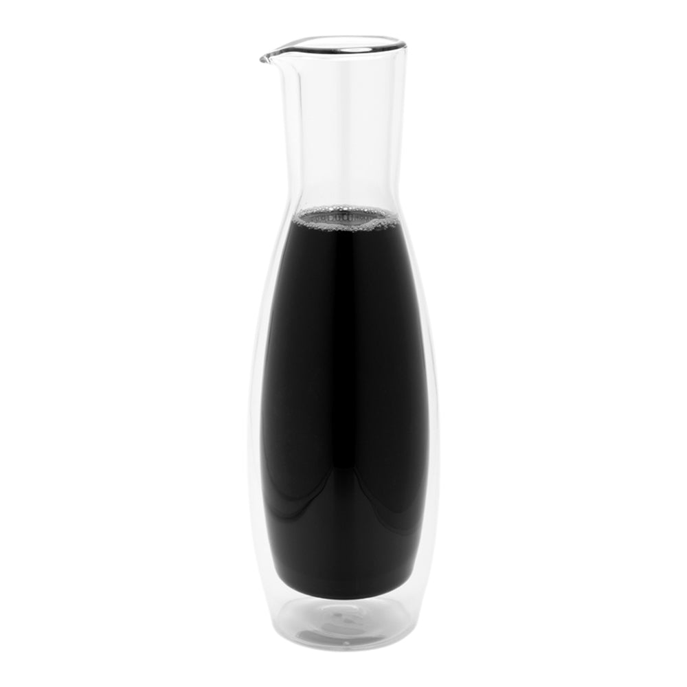 Forma 30 oz Round Glass Wine and Water Carafe - Double Wall - 4" x 4" x 11 1/2" - 1 count box