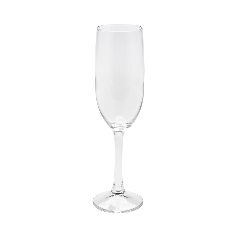 Cascata 6 oz Glass Champagne Flute - 2" x 2" x 7 3/4" - 12 count box