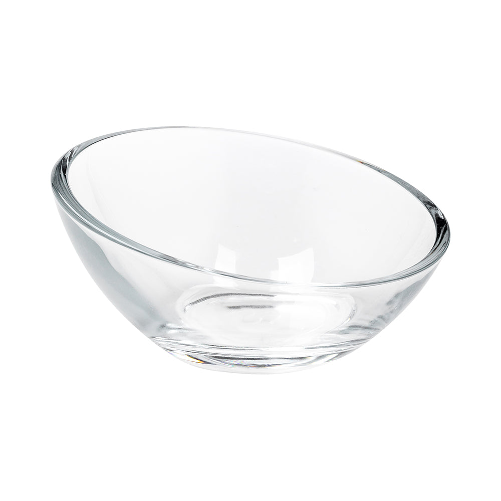 3 oz Glass Incline Mini Dessert Bowl - 3 3/4" x 3 3/4" x 1 3/4" - 60 count box