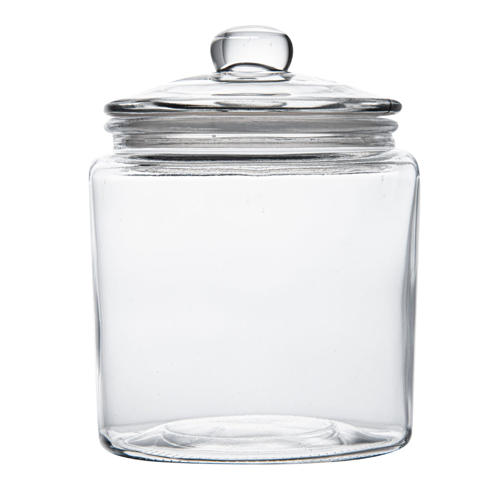 Vetri 0.2 gal Glass Storage Jar - with Glass Lid - 4 1/4" x 4 1/4" x 6" - 1 count box