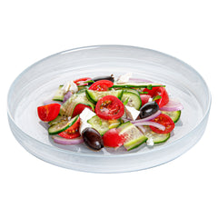 Vetri Round White Glass Alabaster Plate - 8 1/4