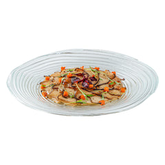 Vetri Round Clear Glass Swirl Plate - 9 1/2