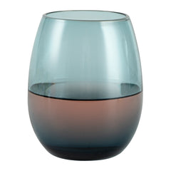 Vetri 15 oz Blue Stemless Wine Glass - 3 3/4