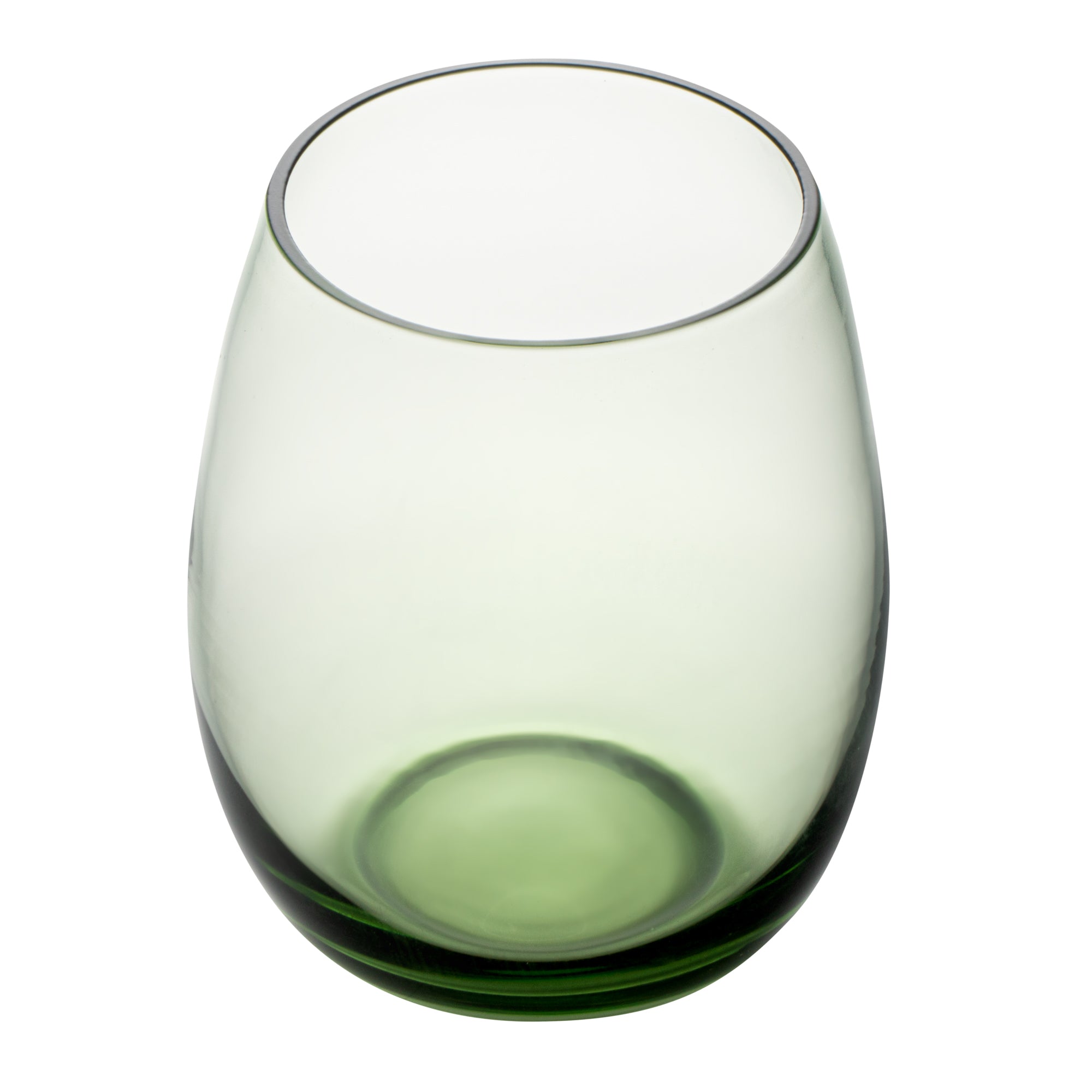 Vetri 15 oz Green Stemless Wine Glass - 3 3/4" x 3 3/4" x 4 1/4" - 24 count box