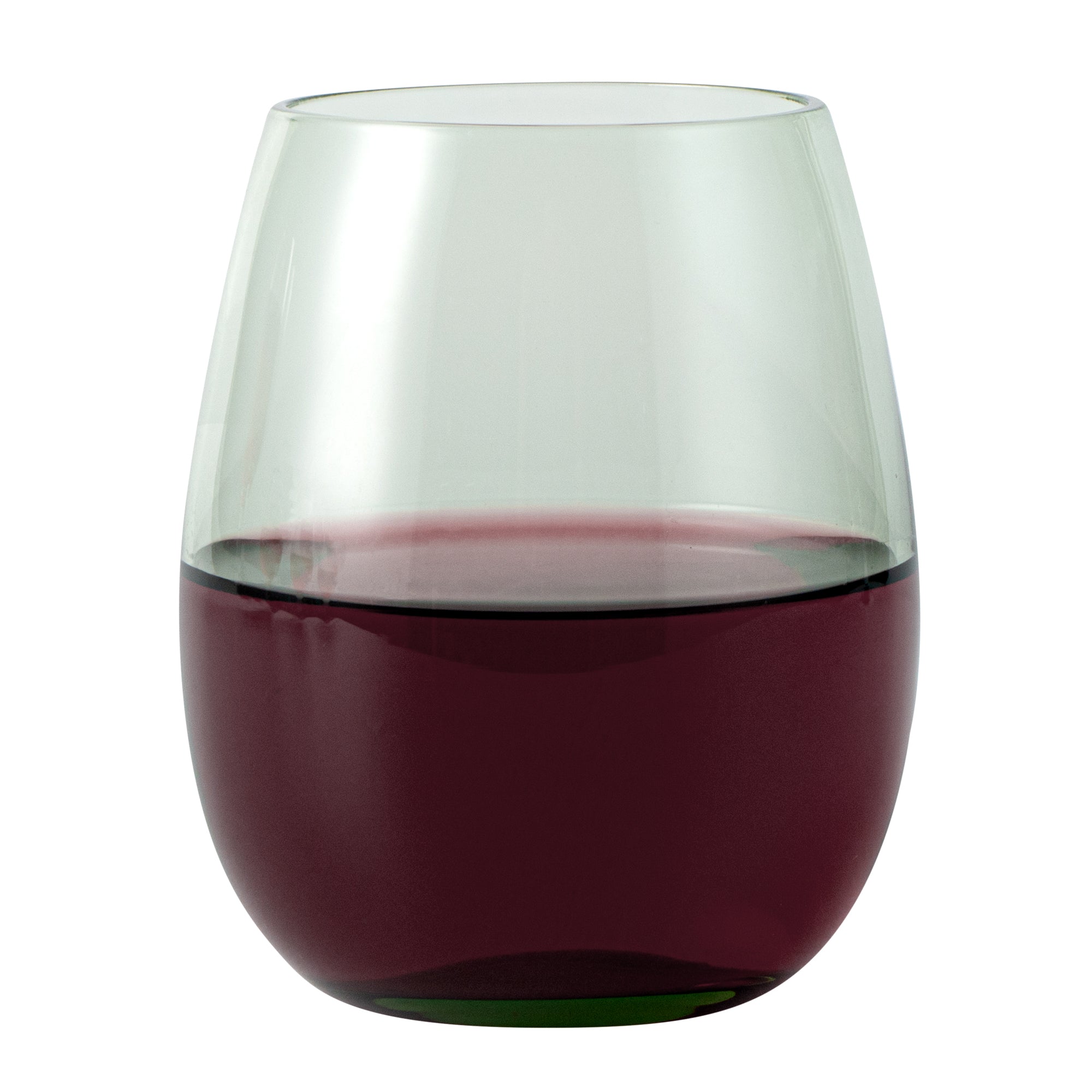 Vetri 15 oz Green Stemless Wine Glass - 3 3/4" x 3 3/4" x 4 1/4" - 24 count box