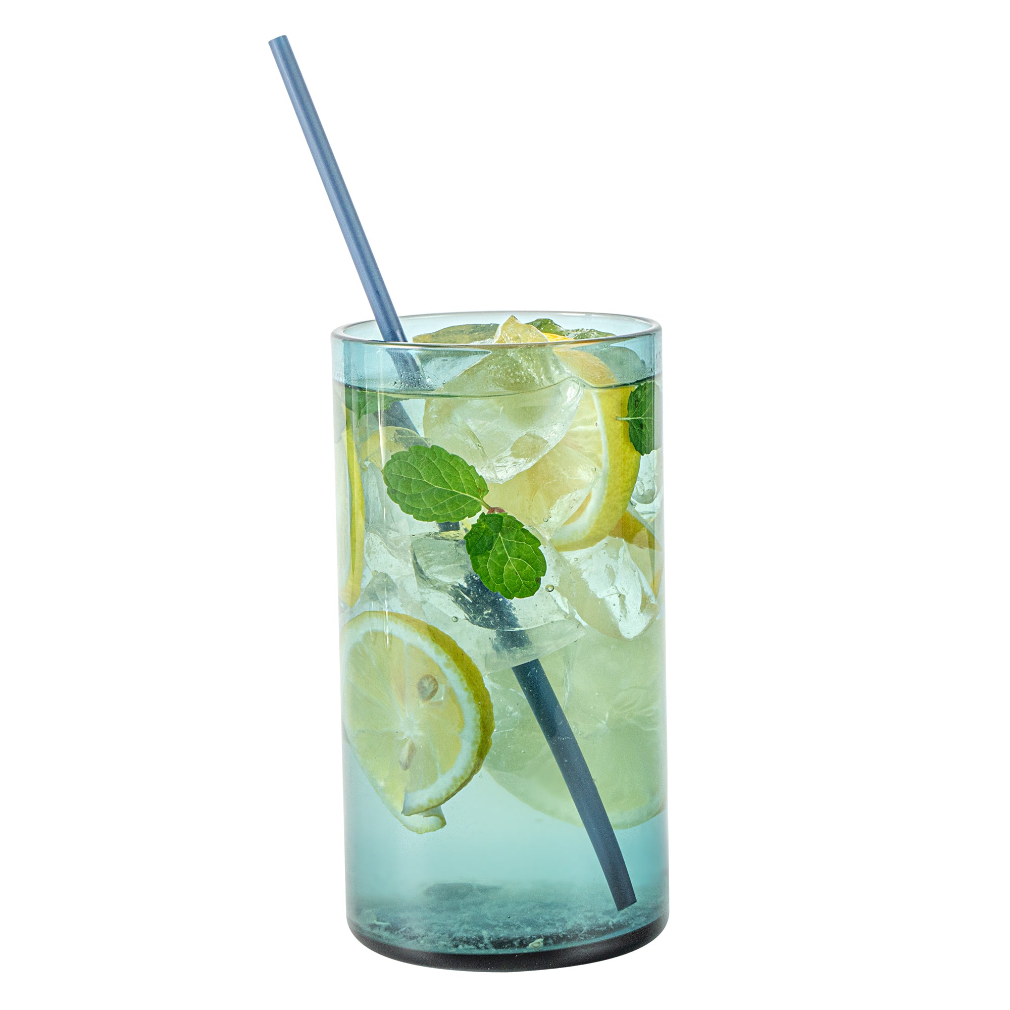 Vetri 16 oz Blue Beverage Glass - 3" x 3" x 5 1/2" - 24 count box