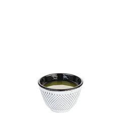 Tetsubin 2 oz White Cast Iron Tea Cup - Hobnail - 2 1/2