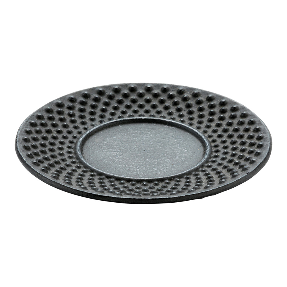 Tetsubin Black Cast Iron Coaster - Hobnail - 3 3/4" x 3 3/4" - 2 count box