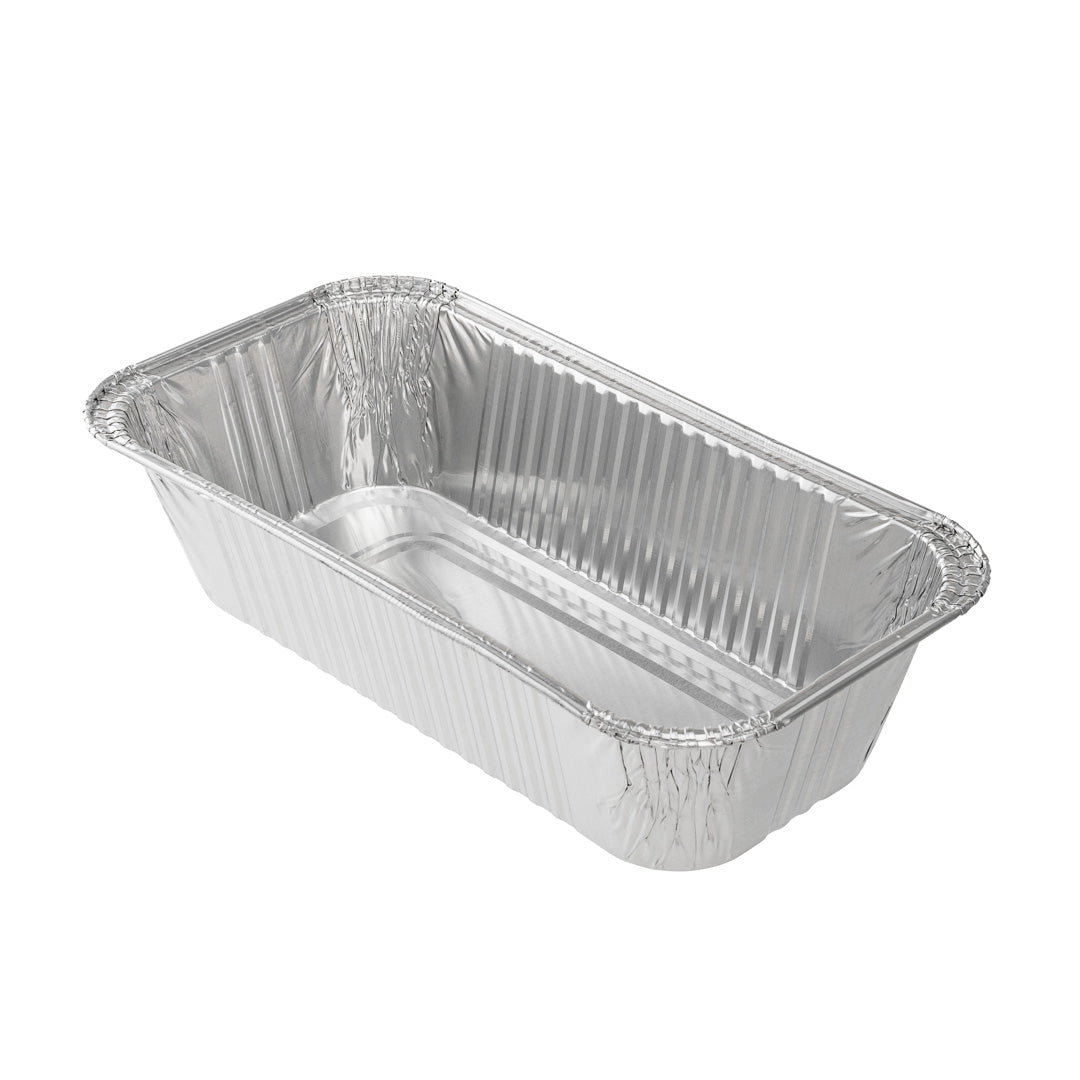 Foil Lux Aluminum 1/3 Size Deep Steam Table / Loaf Pan - 12 1/2" x 6 1/2" x 3 1/4" - 25 count box