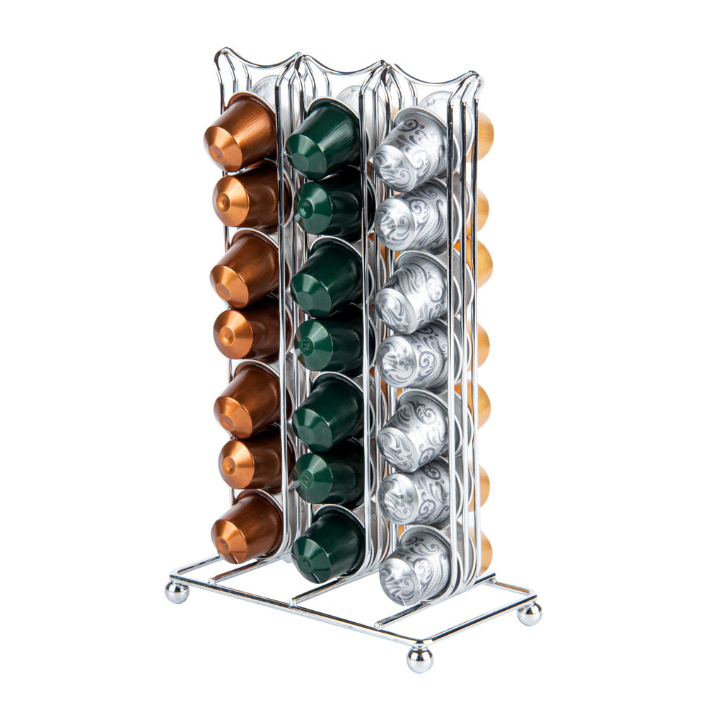 Restpresso Iron Coffee Pod / Capsule Holder - Holds 42 Nespresso Capsules - 6 1/2" x 3 3/4" x 10 1/2" - 1 count box