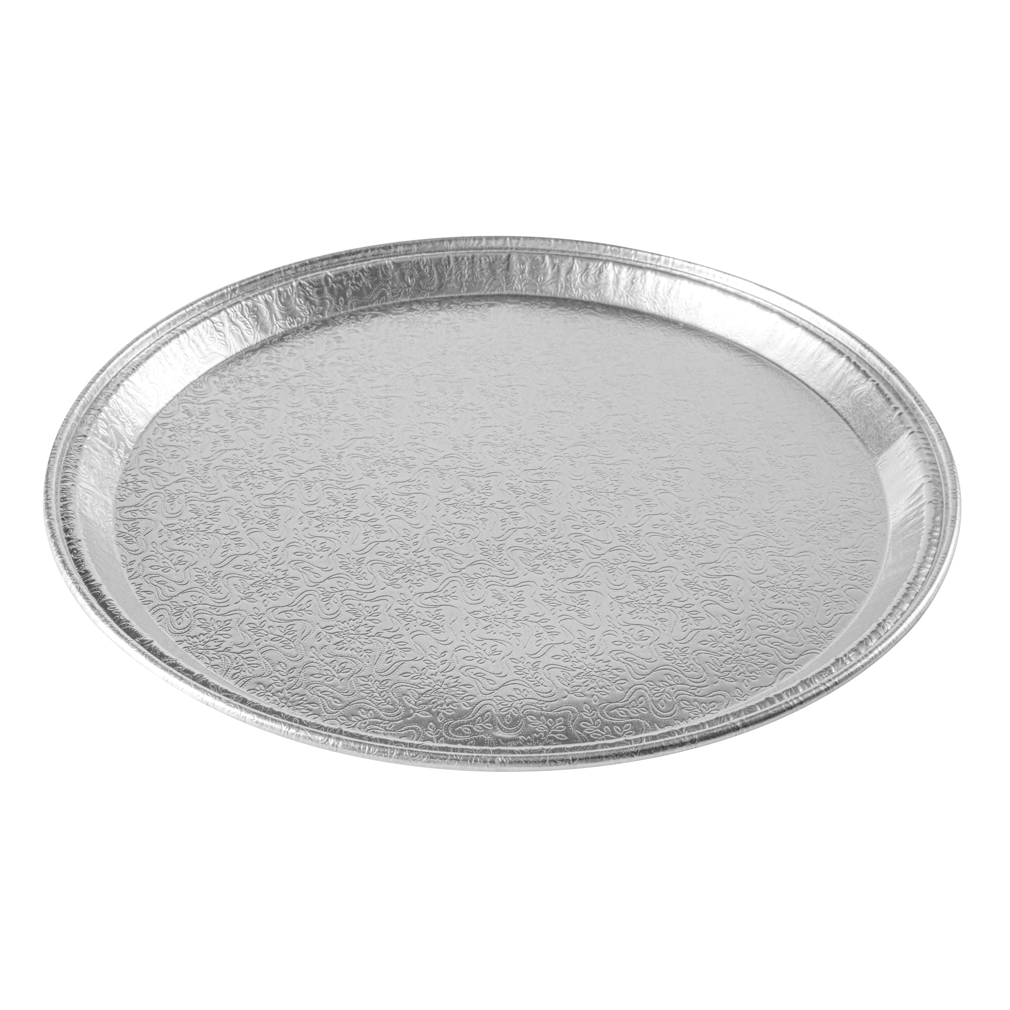 Foil Lux Round Aluminum Catering Tray - 12" - 50 count box