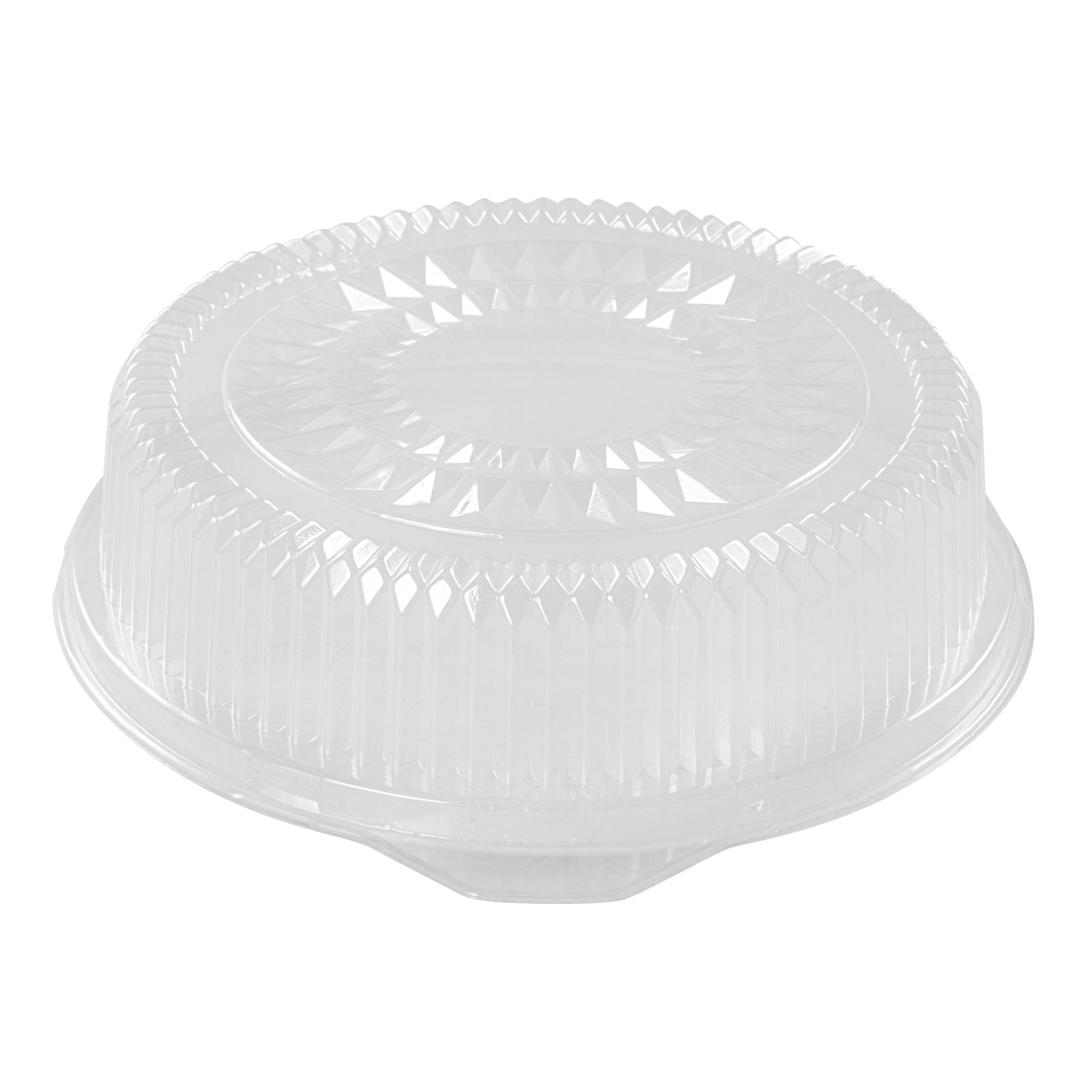 Foil Lux Round Clear Plastic Dome Lid - Fits 12" Catering Tray - 50 count box