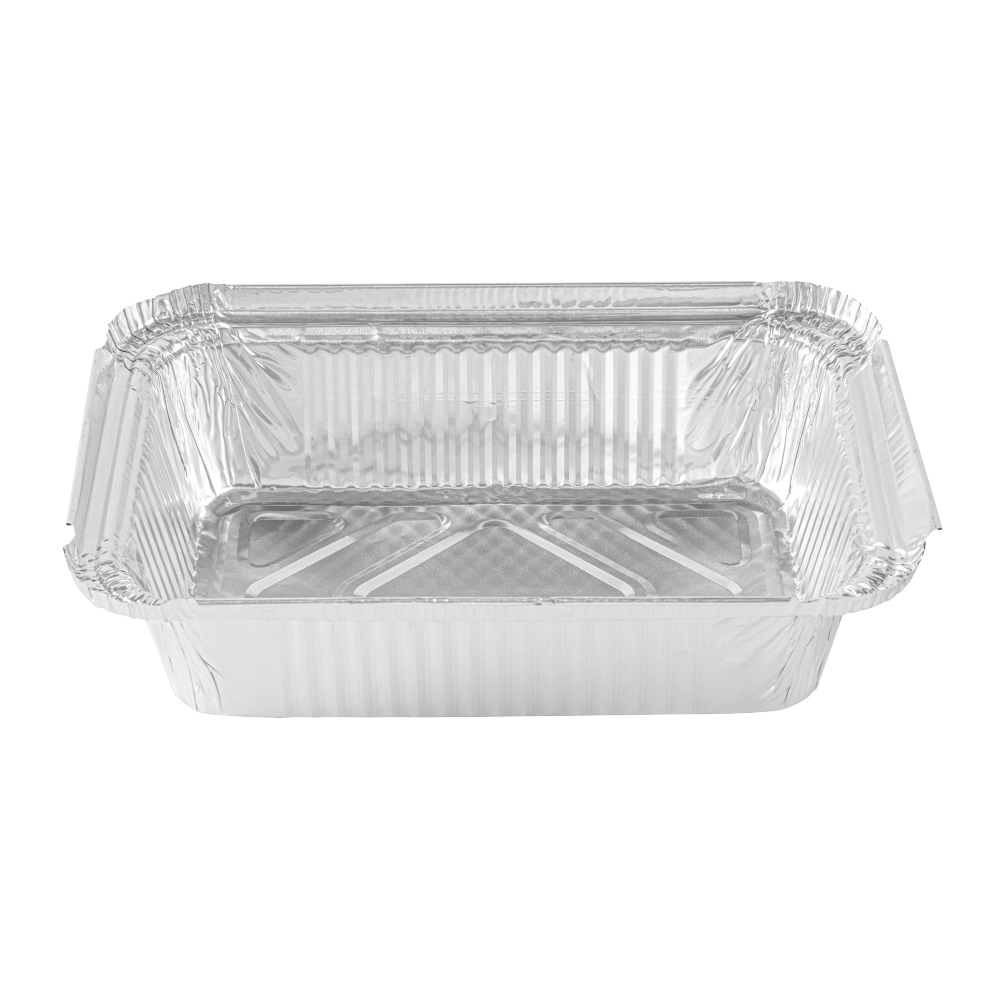 Foil Lux 1 1/2 lb Oblong Aluminum Container - 7 1/4" x 5 1/4" x 1 3/4" - 100 count box