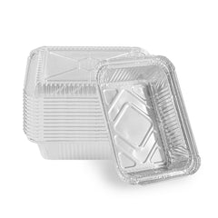 Foil Lux 1 1/2 lb Oblong Aluminum Container - 7 1/4