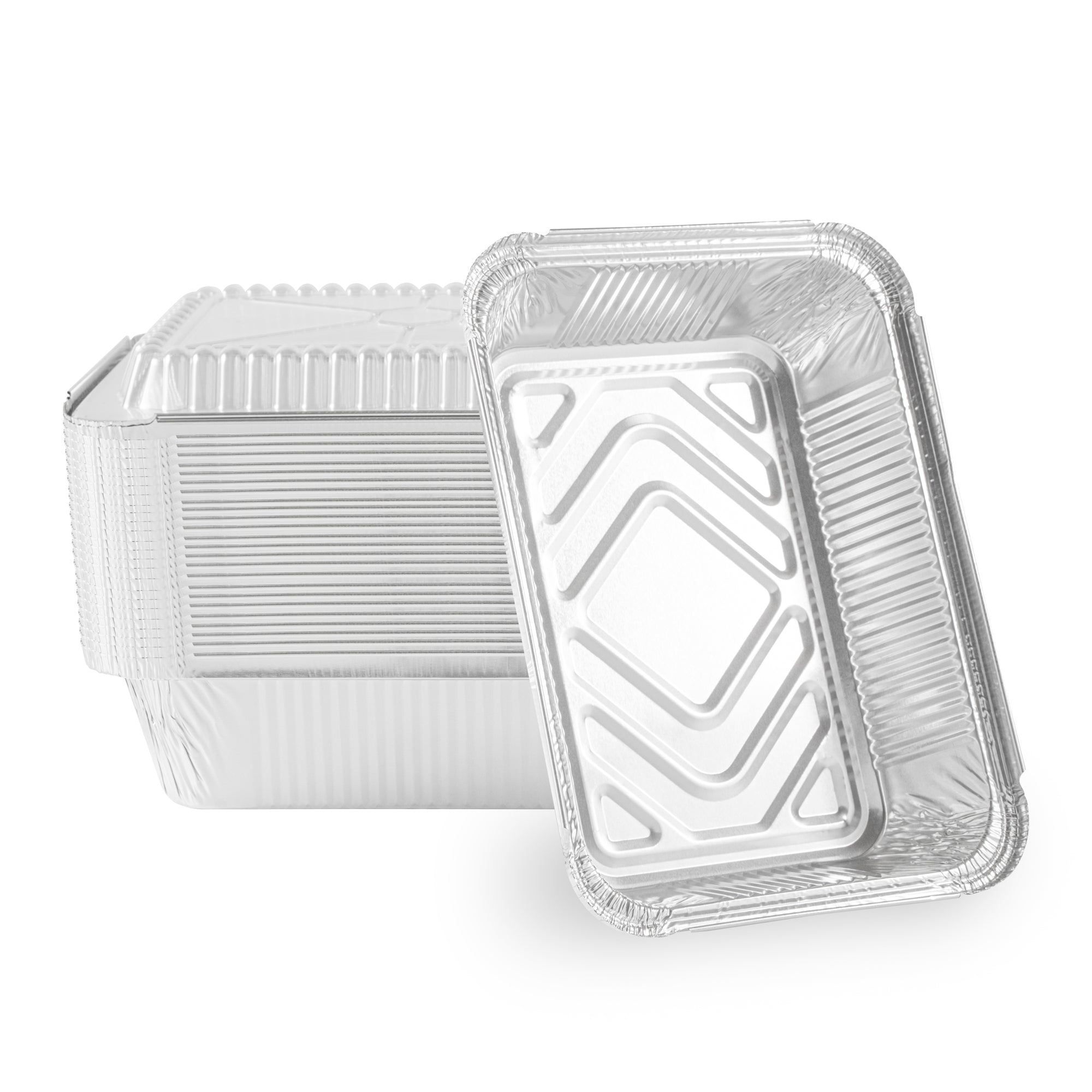 Foil Lux 2 1/4 lb Oblong Aluminum Container - 8 1/2" x 6 1/4" x 1 3/4" - 100 count box