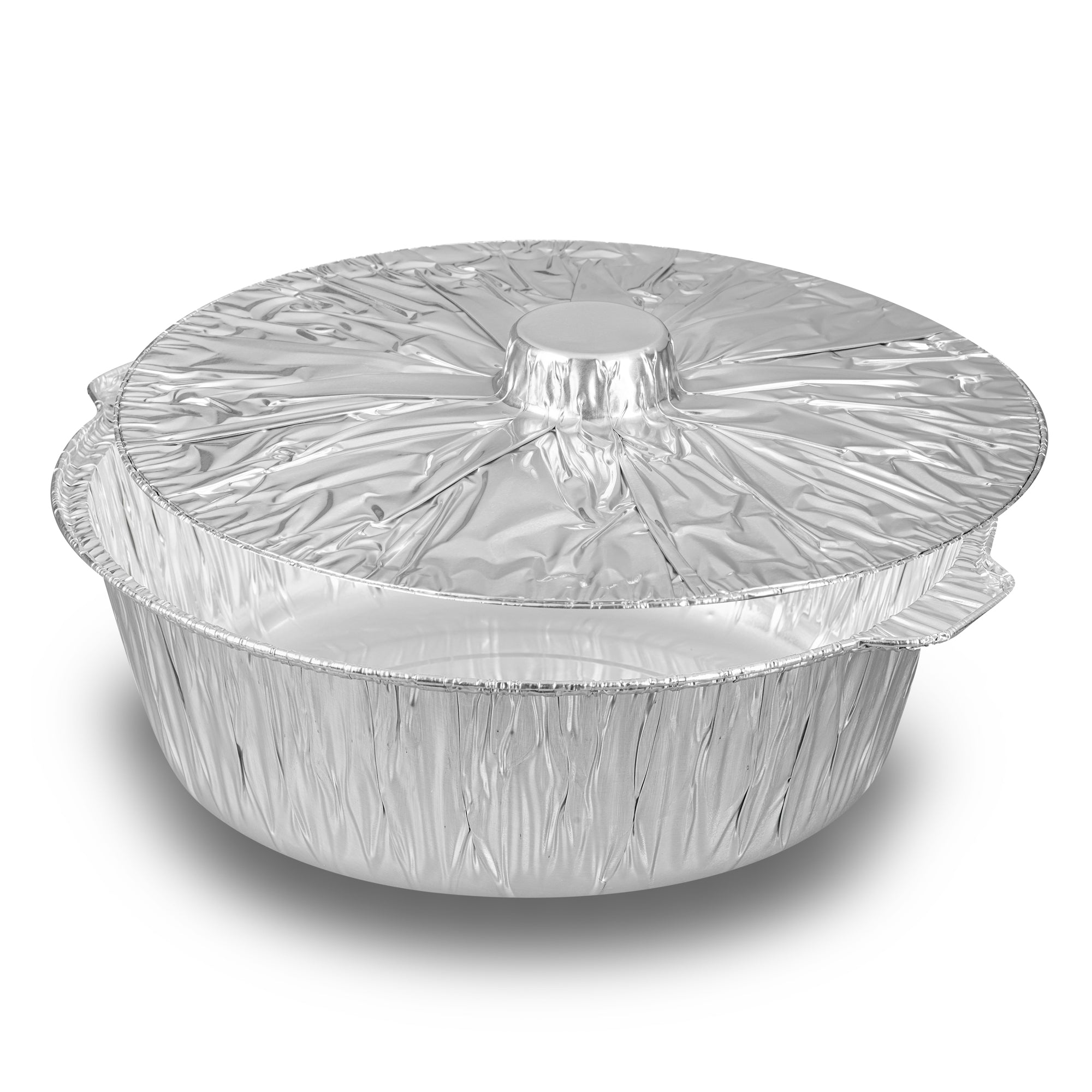 Foil Lux 8 qt Aluminum Foil Pot - with Lid - 15 1/4" x 14" x 4 3/4" - 50 count box