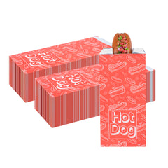 Bag Tek Red Paper Printed Hot Dog Foil Bag - 1/2 Gallon - 4 1/4