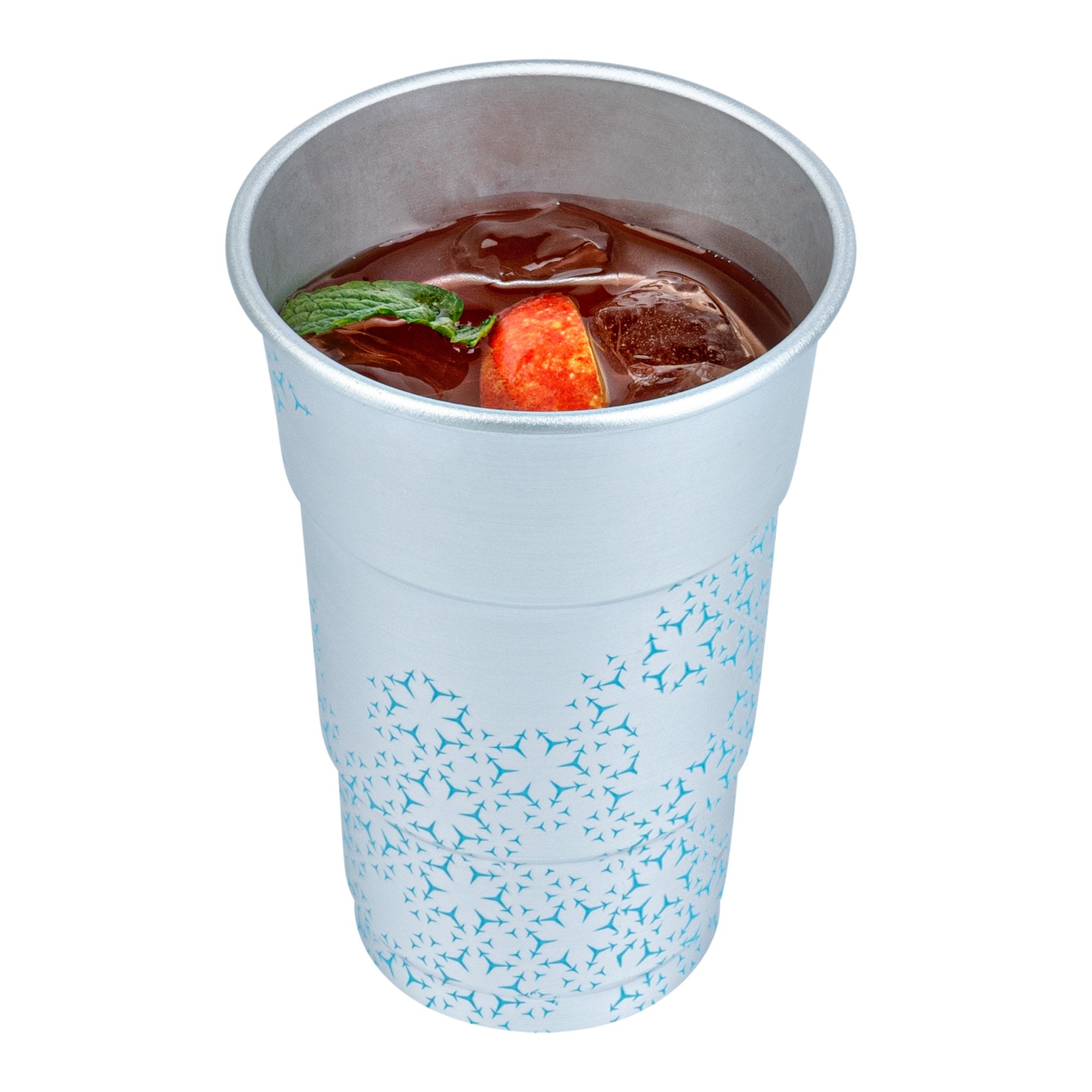 Saving Nature 20 oz Aluminum Color Changing Drinking Cup - 3 1/2'' x 3 1/2'' x 5 1/2'' - 48 count box