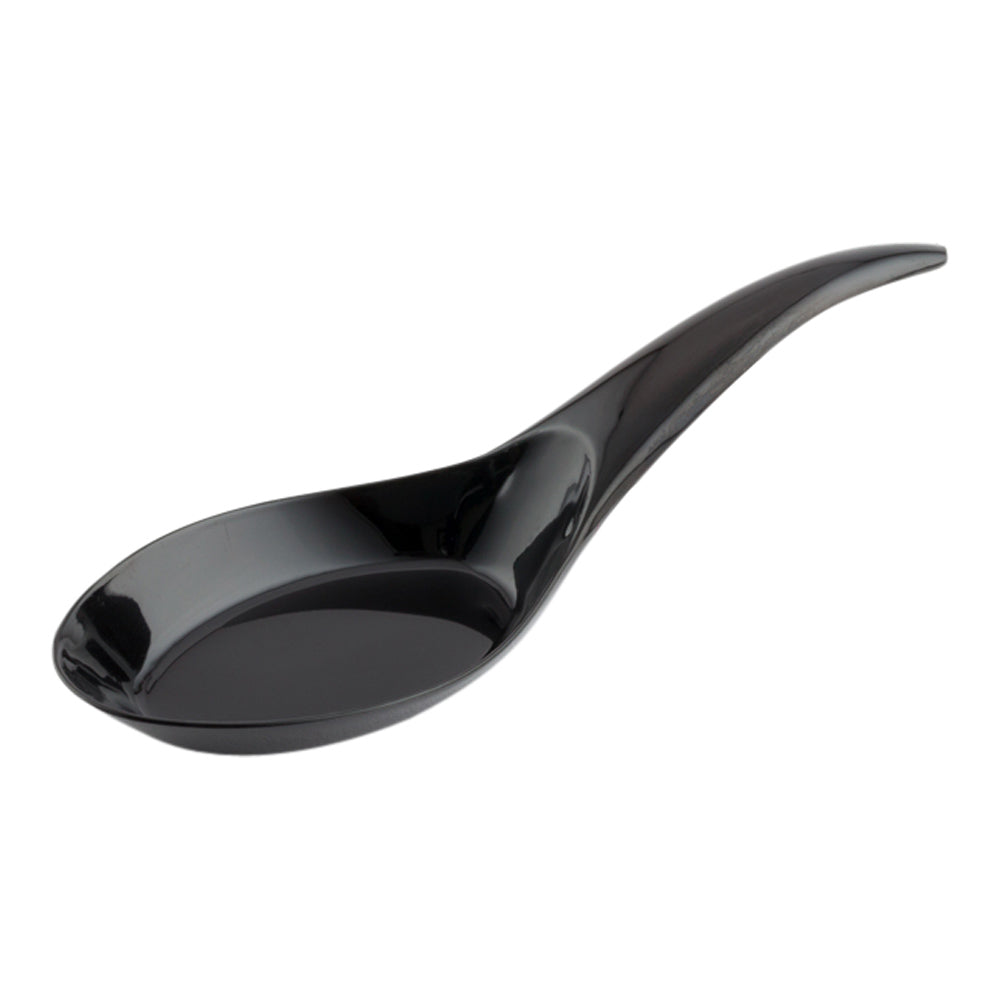 Black Plastic Wave Spoon - 5" x 1 1/2" - 100 count box