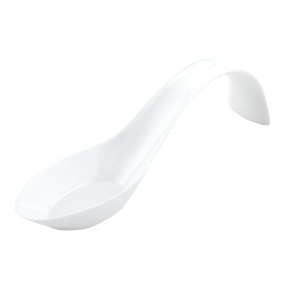 White Plastic Stiletto Spoon - 5" x 1/2" x 1 1/4" - 100 count box