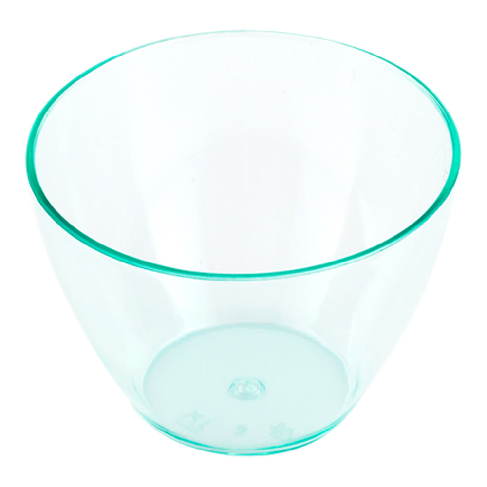 2 oz Round Seagreen Plastic Mini Tasting Bowl - 2" x 2" x 1 1/2" - 100 count box