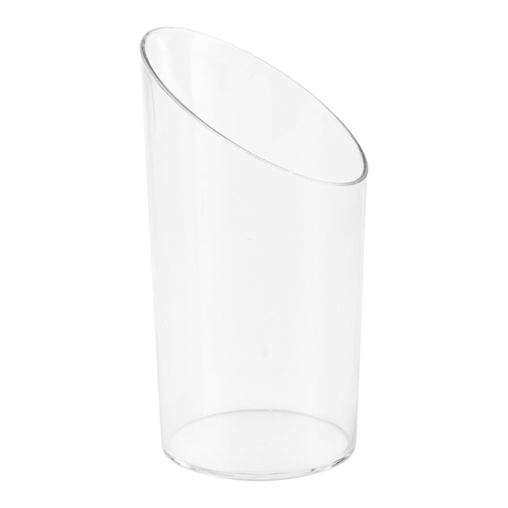 3 oz Round Clear Plastic Incline Shot Glass - 2" x 2" x 3 1/4" - 100 count box