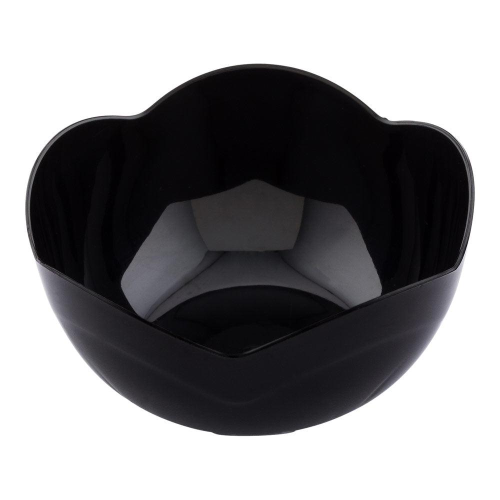 2 oz Round Black Plastic Le Fleur Cup - 2 1/4" x 1 1/2" x 1 1/4" - 100 count box