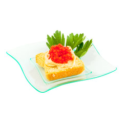 Square Seagreen Plastic Aqua Plate - 3