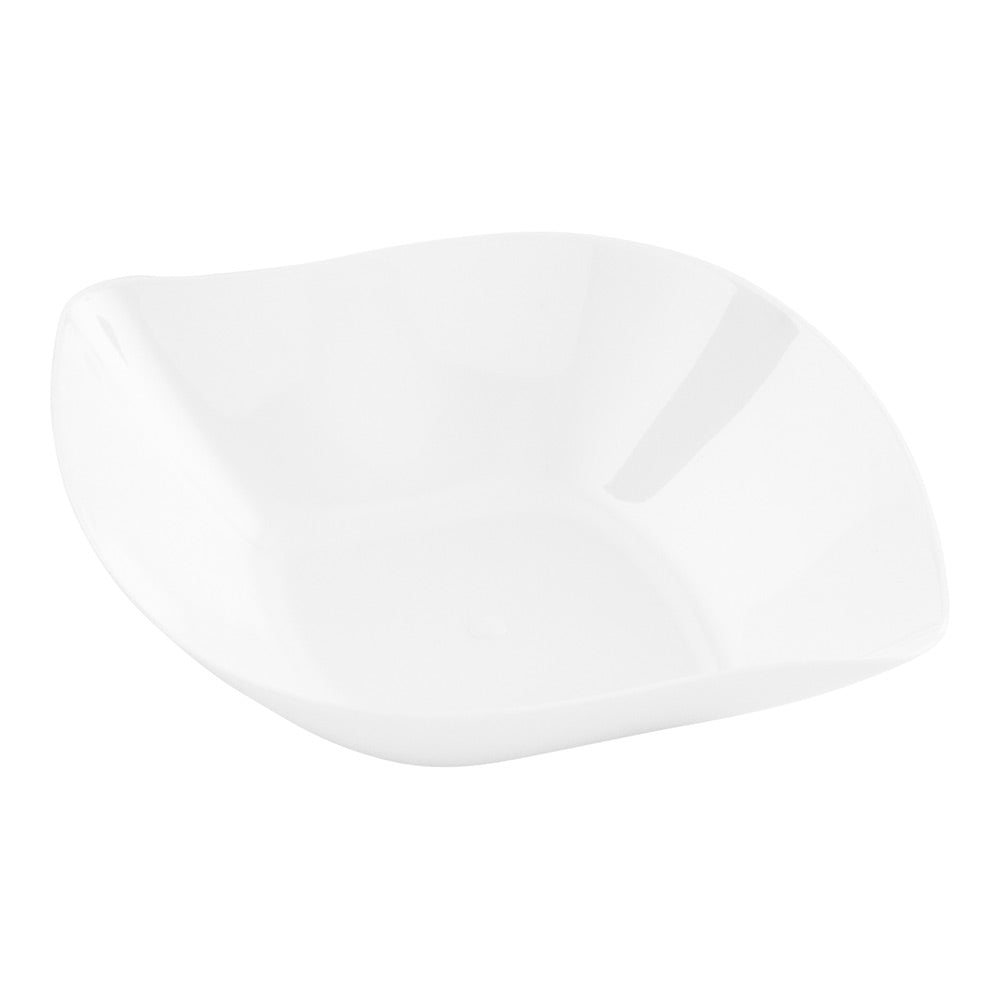 White Plastic Comma Plate - 3 1/2" x 4 1/2" x 1" - 100 count box