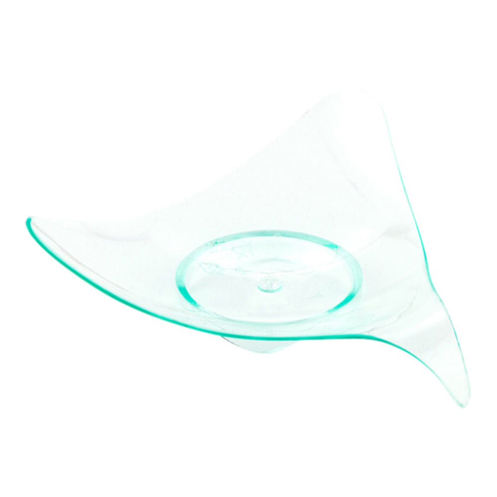 Triangle Seagreen Plastic Shooting Star Appetizer Plate - 3" x 3" - 100 count box