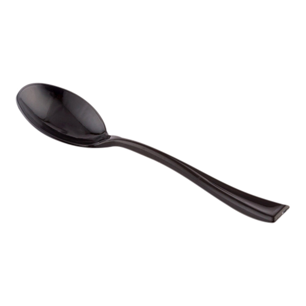 Black Plastic Mini Spoon - 4" - 500 count box