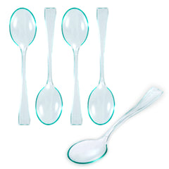 Seagreen Plastic Mini Spoon  - 4