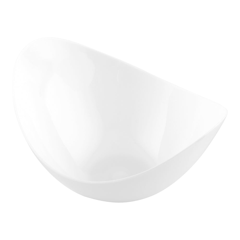 2 oz Oval White Plastic Alato Tasting Dish - 3 1/2" x 2 3/4" x 1 3/4" - 100 count box