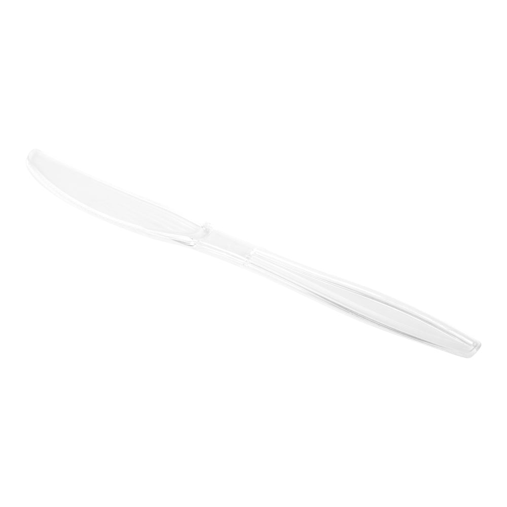 RW Base Clear Plastic Knife - 7 1/4" x 3/4" - 250 count box