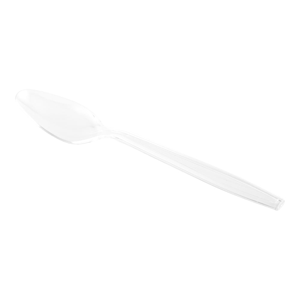 RW Base Clear Plastic Spoon - 6 1/2" x 1 1/4" x 1/2" - 250 count box