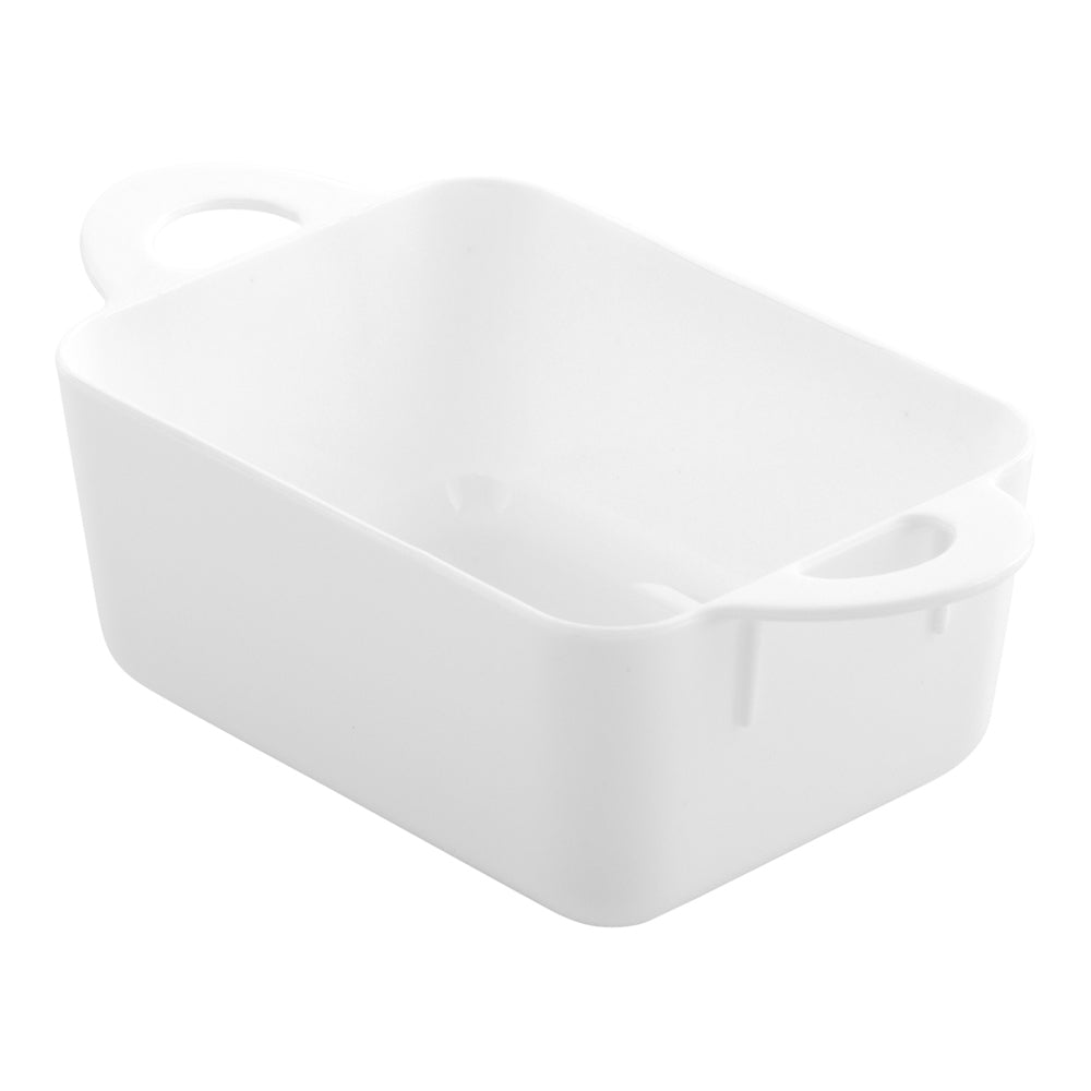 3 oz Rectangle White Plastic Cocotte - 3 3/4" x 2" x 1 1/2" - 100 count box