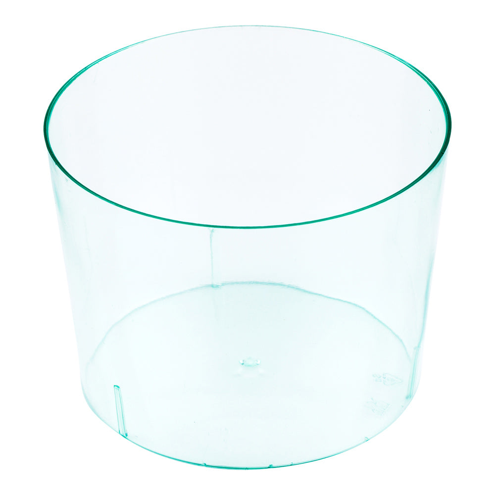 6 oz Round Seagreen Plastic Cylindro Cup - 2 1/4" x 2 1/4" x 3" - 100 count box